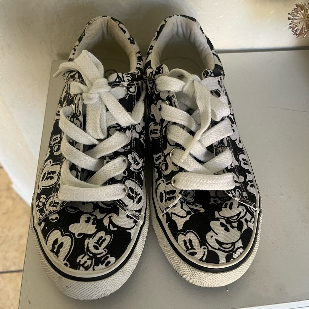 Disney Mickey Mouse Black and White Sneakers